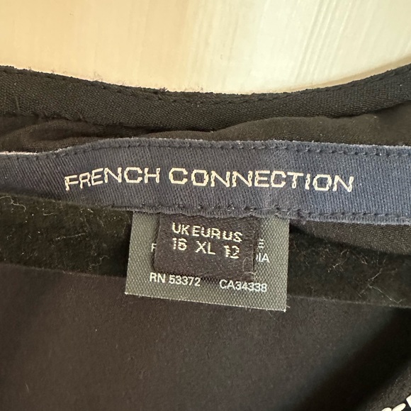 French Connection Dorothy Drape Beaded Floral Dress Size 12 - Picture 9 of 9